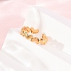 304 Stainless Steel Cuff Open Rings for Women SA-CBA4160-33G-1