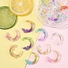 60Pcs 2 Styles Transparent & Opaque UV Plating Acrylic Beads PACR-YW0001-30-6