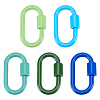 5Pcs 5 Styles Baking Paint Alloy Screw Locking Carabiners FIND-DR0002-37-1