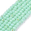 Electroplate Opaque Solid Color Glass Beads Strands LS-EGLA-A044-P1mm-L14-1