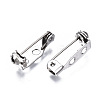 201 Stainless Steel Brooch Pin Back Safety Catch Bar Pins STAS-S117-022A-4