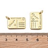 Brass Postcard Pendants KK-Q006-08G-3