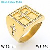 304 Stainless Steel Cubic Zirconia Finger Rings for Men FS-WG9BEFD-10-1