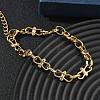 304 Stainless Steel 8 Link Chain Bracelets SA-CBA2696-09G-3