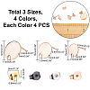 Unicraftale 48Pcs 4 Colors PVD Vacuum Plating 304 Stainless Steel Stud Earring Findings STAS-UN0024-47-4