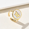 304 Stainless Steel Cuff Open Rings for Women RJEW-F207-01A-G-4