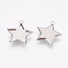Tarnish Resistant 304 Stainless Steel Pendant Cabochon Settings STAS-I097-055-17P-2