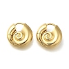 Rack Plating Spiral Shell Brass Hoop Earrings EJEW-H143-22G-4