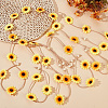 2Pcs 2 Styles Cloth Flower Hippie Headband Floral Crown OHAR-CP0001-18B-4
