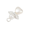 ABS Imitation Pearl Bead Pendants PALLOY-JF04104-01-4
