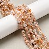 Heated Natural Citrine Beads Strands G-S362-105B-10
