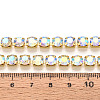 Brass Rhinestone Strass Chains CHC-T001-SS28-02G-2