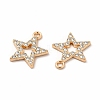 Rack Plating Eco-friendly Alloy Rhinestone Pendants FIND-A025-20G-01-2