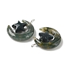 Natural Moss Agate Pendants G-Z086-01P-23-2
