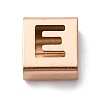 Ion Plating(IP) 304 Stainless Steel Square Slide Charms STAS-L132-25E-RG-1
