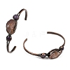 Natural Rose Quartz & Amethyst Cuff Bangles G-B149-16R-06-4