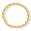 Bohemia Brass Round Beaded Stretch Bracelets TK0566-21-1