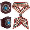 Flower Imitation Leather Scarf Clips AJEW-WH20001-16A-01-7