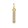 Brass Cubic Zirconia Pendants with Jump Rings FIND-PW0024-09I-1