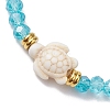 10Pcs 10 Styles Faceted Glass & Handmade Polymer Clay Breaded Stretch Bracelets BJEW-JB10259-5