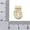 Religion Theme Brass Hammered Pendants KK-V010-09GP-04-3