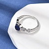 Natural Lapis Lazuli Finger Rings RJEW-A084-04P-10-3