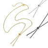 3Pcs 3 Colors Adjustable Stainless Steel Cable Chain Slider Necklace Making AJEW-JB01229-1