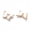 Eco-Friendly Alloy Micro Pave Clear Cubic Zirconia Links Connectors ENAM-Q437-058E-NR-3