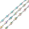 Rainbow Color 304 Stainless Steel Link Chains STAS-P219-74M-1
