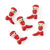 5Pcs Boot Baking Paint Glass Enamel  Beads LAMP-TADJ0001-08B-3
