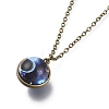 Glass Pendant Necklace NJEW-D281-B-02AB-1