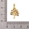 Brass Micro Pave Cubic Zirconia Pendants KK-E108-37G-02-3