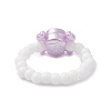 Acrylic Skull Stretch Rings RJEW-JR00927-02-5