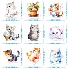 50Pcs PVC Self-Adhesive Stickers STIC-PW0013-022-4