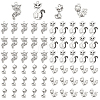 80Pcs 4 Style Tibetan Style Alloy Pendants TIBEP-PH0001-37-1