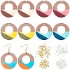 DIY Walnut Wooden Dangle Earring Making Kits DIY-OC0006-62-1
