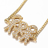 Adjustable Brass Micro Pave Cubic Zirconia Bolo Bracelets BJEW-G583-11G-2