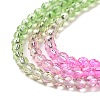 Transparent Gradient Color Glass Beads Strands GLAA-G101-2mm-09-5