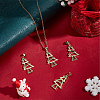 5Pcs Brass Micro Pave Cubic Zirconia Pendants ZIRC-BBC0002-88A-4