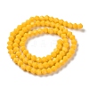 Opaque Solid Color Imitation Jade Glass Beads Strands GLAA-F029-P4mm-04-2