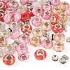 50Pcs 5 Colors Transparent Resin Rondelle European Beads RESI-TA0005-63B-3