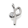Brass Micro Pave Cubic Zirconia Pendants KK-B132-12P-P-1