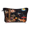 Deer in the Forest Print Polyester Cosmetic Zipper Pouches PW-WGF0A14-01-1