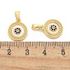 Brass Micro Pave Cubic Zirconia Pendents KK-M303-01G-01-3