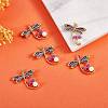 5Pcs Eco-Friendly Brass Micro Pave Cubic Zirconia Pendants KK-SZ0005-73-2