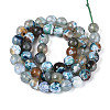 Dyed & Heated Natural Fire Crackle Agate Beads Strands G-N359-01A-04-3