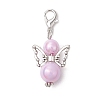 12Pcs 6 Colors Angel Acrylic & ABS Plastic Imitation Pearl Pendant Decorations HJEW-JM02728-4