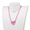 Personalized ABS Plastic Cable Chain Necklaces NJEW-JN02850-06-4