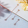 3Pcs 3 Styles Sterling Silver Cable Chain Extender STER-BBC0006-75-4