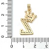 Rack Plating Brass Micro Pave Cubic Zirconia Pendants KK-D535-01Z-RS-3